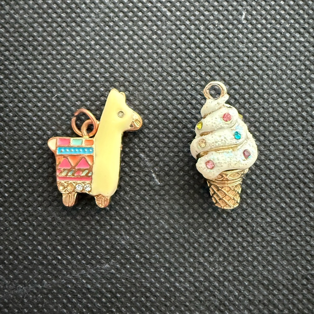 Colorful Llama and Ice Cream Cone bracelet Charms - Picture 3 of 5